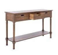 Landers Brown 3-Drawer Console Table