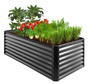 Outdoor Metal Raised Garden Bed for Vegetables, Flowers, Herbs - 6x3x2ft, Appears New