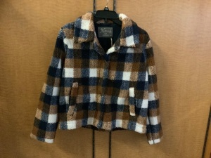 Natural Reflections Plaid Sherpa Jacket, Small, Appears New