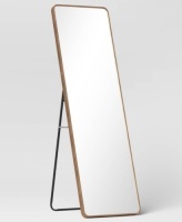 18" x 60" Metal Aluminum Cheval Floor Mirror