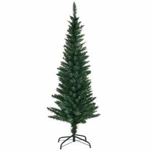Pvc Artificial Slim Pencil Christmas Tree With Stand-7'