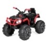 12V Kids Ride-On 4-Wheeler Quad ATV Car w/ 3.7mph Max, Bluetooth, Headlights, Red