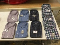 Lot of (9) New Van Heusen Men's Long Sleeve Dress Shirts, Size XX-Large.&nbsp;