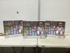 Case of (3) Perfectly Cute Baby Doll Deluxe Feed & Play Sets