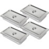 Lot of Steam Table Water Pan/Food Pans & Lids, Stainless Steel.