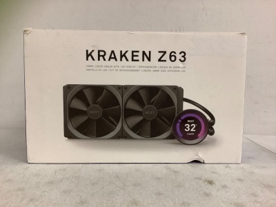 NZXT Kraken Z63 280mm Liquid Cooler, E-Commerce Return, Retail 254.99