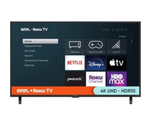 onn. 43” Class 4K UHD Roku Smart TV, Powers Up, Appears New, Retail 248.00