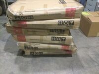 Pallet of (6)&nbsp;Convertible Lounge Sofa Bed w/ Adjustable Back, Wood Frame, Faux Leather, Tufted Design - Uninspected&nbsp;