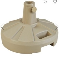 50-lb. Deluxe Patio Umbrella Stand, Beige. Appears New.
