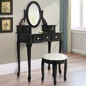 Vanity Dressing Table Set, Black