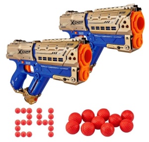 Lot of (2) X-Shot Chaos Meteor Blaster Royale Edition by ZURU, 2pk