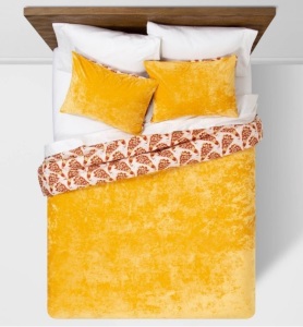 Opalhouse Amber Reversible Velvet Peacock Comforter & Sham Set, King 