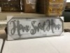 Kirklands 36" L x 12" H Farmhouse Style 'HOME SWEET HOME' Framed Wall Hanging. Appears New.&nbsp;