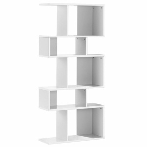 5 Cubes Ladder Shelf Corner Bookshelf Display Rack Bookcase