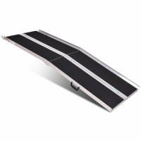 Portable Aluminum Non-Skid Multifold Wheelchair Ramp - 8'