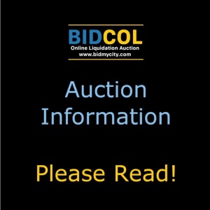 AUCTION INFORMATION - PLEASE READ!