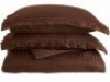 3-pc Full/Queen&nbsp;1500 Series Microfiber Duvet Cover Set,&nbsp;Striped Mocha Prestige.&nbsp;