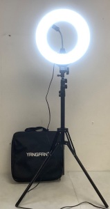 Ring Light w/ Stand & Remote, Works, Broken Strap on Bag, New