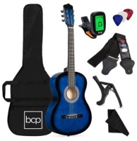 Beginner Acoustic Guitar Set w/ Case, Strap, Digital Tuner, Strings - 38in, Appears New