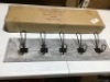 Lot of (2) Vnival-Home Rustic Coat Rack w/ Rustic Iron Hooks, 24" x 6.3" x 3.1". Appears New.&nbsp;