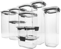Rubbermaid Brilliance Pantry Organization & Food Storage Containers, Set of 10 - Appears New