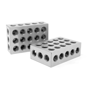 3 x 2 x 1-Inch Steel-Hardened Precision 123 Blocks, Two Pack