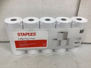 Box of Staples Paper Rolls, Appears New