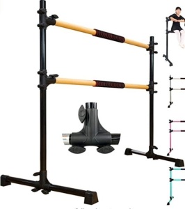 4 Ft Adjustable Double Freestanding Ballet Bars, Appears New