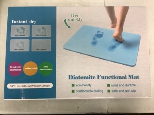 Lot of (2) Diatomite Functional Bath Mats, Appears new