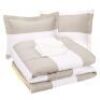 AmazonBasics 7-Piece Bed-In-A-Bag, Full/Queen, Reverseible Grey Stripe - Appears New