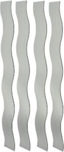 Mirrotek Set of 4 Wavy Strip Decorative Customizable Wall Mounted Mirrors. Appear New.&nbsp;