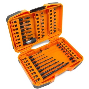 40-Piece 1/4-Inch Hex Shank Impact-Rated Quick-Release Screwdriver and Drill Bit Set