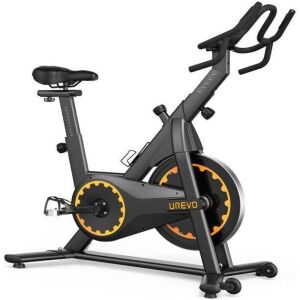 UREVO Indoor Stationary Exercise Bike with Professional Multi-Grips Handlebar, Comfortable Seat Cushion