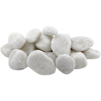 Lot of (2) Cases of&nbsp;Rain Forest Medium Snow White Pebbles (20 pounds). Appear New.&nbsp;