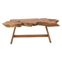 DecMode Teak Bench,&nbsp;46L x 14W x 17H in., Brown Teak Finish. Appears New.