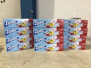 Case of (12) Ziploc Holiday Gallon Size Freezer Bags, 19 ct 