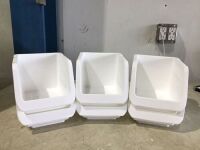 Lot of (6) Stackable Plastic Organizers