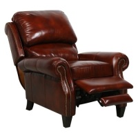 Barcalounger -&nbsp;Churchill II Leather Recliner w/&nbsp;Nailhead Trim Accent, Dark Brown Leather. Appears New.&nbsp;