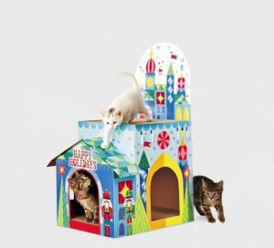 Case of (2) Wondershop Toy Kingdom Double Decker Cat Scratcher Houses