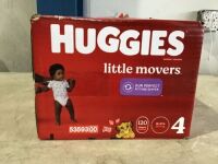 Huggies Little Movers Baby Diapers, Size 4, 120 ct&nbsp;