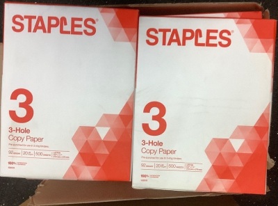 5,000 Sheets of 3-Hole Copy Paper, Appears New