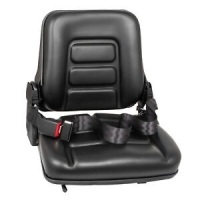 Black Seat For Excavator,Forklift,Skid Loader,Backhoe or&nbsp;Dozer.&nbsp;Telehandler belt. Appears New
