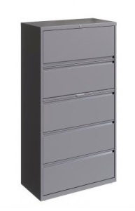 36" 5-Drawer Lateral File Cabinet, Damaged, E-Commerce Return