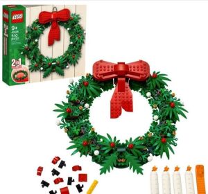 LEGO Iconic Christmas Wreath 2 in 1 Building Set, 510 pcs 