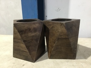 Lot of (2) Project 62 Wood Planters 