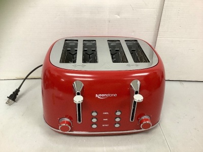 4 Slice Toaster, Powers Up, Appears New