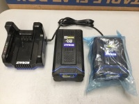 Kobalt Battery Lot - (1) Kobalt 80v Max Battery Charger, (1) 80v Max 2.5 Ah Battery, & (1) 80v Max 5.0 Ah Battery. Tested/Works. Appears New w/ Out Box.&nbsp;