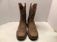 Men's Leather Work Boots, 8.5, Ecommerce Return