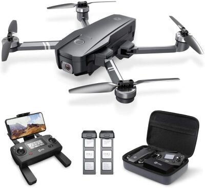Holy Stone HS720 Foldable GPS Drone with 4K UHD Camera with Brushless Motor, Auto Return Home, Follow Me, 52 Minutes Flight Time, Long Control Range