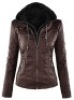 Lot of (13)&nbsp;Seamido Women's Faux Leather Jackets w/&nbsp;Removable Hood. New.&nbsp;